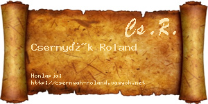 Csernyák Roland névjegykártya