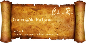 Csernyák Roland névjegykártya