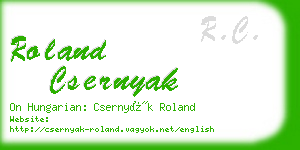 roland csernyak business card